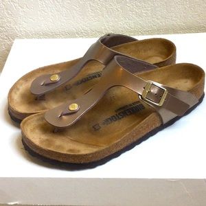 Birkenstock Gizeh gold size 39